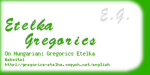 etelka gregorics business card